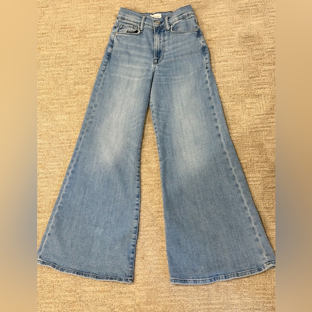 Frame Denim Le Crop Palazzo Light Blue Jeans Anthropologie